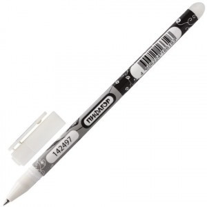 Ручка стираемая гелевая ПИФАГОР, корпус двухцветный, узел 0,5 мм, линия 0,35 мм, черная, 142497