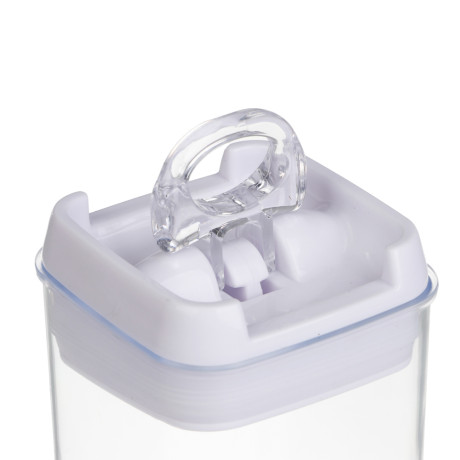 Банка для сыпучих продуктов, тм VETTA, Миндаль, 300мл квадратная, пластик