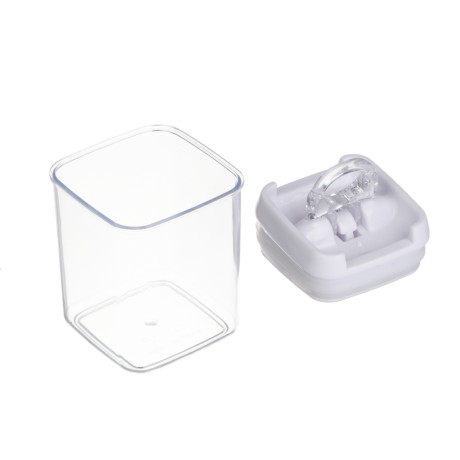 Банка для сыпучих продуктов, тм VETTA, Миндаль, 300мл квадратная, пластик