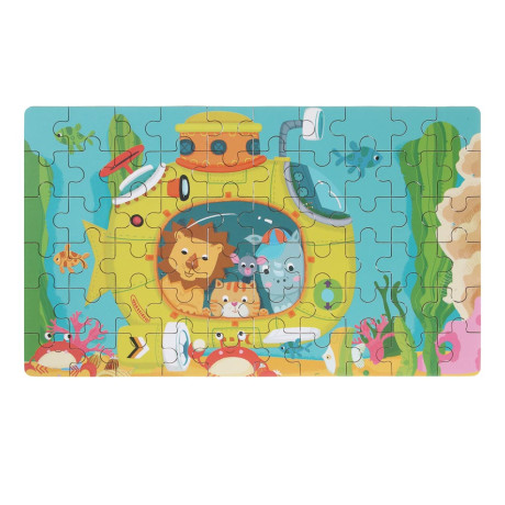 Пазлы в коробочке, 13,2х8,5см, 60 элементов, картон, металл, микс