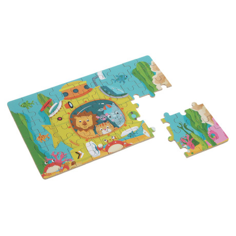 Пазлы в коробочке, 13,2х8,5см, 60 элементов, картон, металл, микс