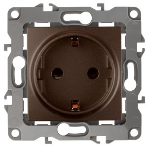 ЭРА 12 мех. роз. СУ 1 мест. 16А без м.лапок, земля Бронза, автоклеммы 12-2001-13 3644