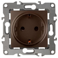 ЭРА 12 мех. роз. СУ 1 мест. 16А без м.лапок, земля Бронза, автоклеммы 12-2001-13 3644