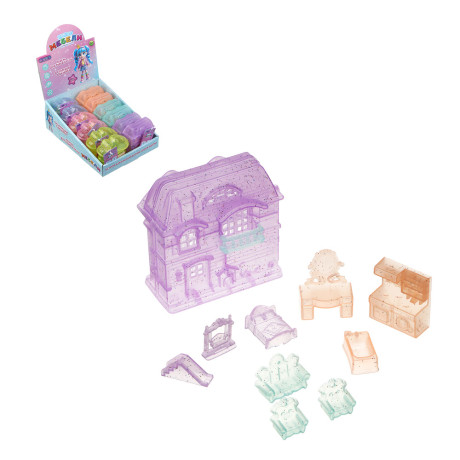 ИГРОЛЕНД Набор мебели в домике-кейсе, PP, 9х4х9,3 см, 4 диз.