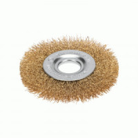 KRANZ Щетка дисковая для УШМ, витая латунированная проволока, 100мм, отв. 22,23мм KR-91-1241