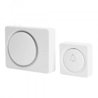 Feron звонок беспроводной с кодировкой сигнала 38 мелодий с кнопкой 3хАА белый, E-382 48922