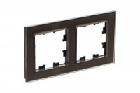Systeme Electric AtlasDesign Nature рамка СУ 2 мест. стекло мокко ATN320602 (2!)