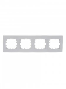 Lezard KARINA рамка 4 мест. (горизонт.) б/вст бел. (ABS) 707-0200-149