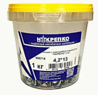 Саморез с прессшайбой острый 4,2*13 (ведро 1кг, цена за ведро) НАКРЕПКО 600718