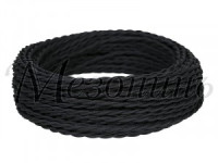 МЕЗОНИНЪ РЕТРО-провод витой 2х2,5 черный (бух. 10м, цена за 1м) GE70112-05