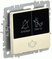 IEK BRITE мех. кнопка звонка СУ (инд. для отелей) 10А ВС10-1-9-БрКр бежевый BR-V14-2-10-K10