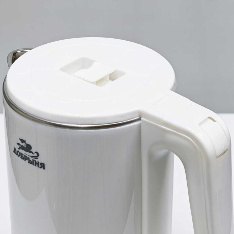 Эл. чайник Добрыня 1,8л 2000Вт пласт. белый DO-1265 с LED дисплеем х12