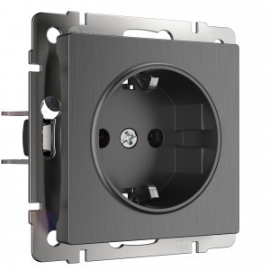 Werkel мех. роз. СУ 1 мест. 16A земля (графит рифленый) W1171004 a050761