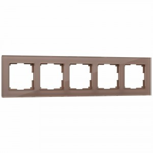 Werkel рамка СУ 5 мест. Favorit (латте, стекло) W0051142