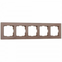 Werkel рамка СУ 5 мест. Favorit (латте, стекло) W0051142