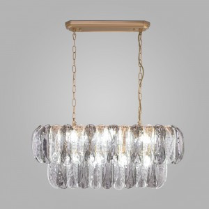 Bogate's св-к подвесной 10x60W E14 830х350х330 мет. прозрач/дымч./латунь Callas 365/10 a064816