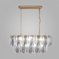 Bogate&#039;s св-к подвесной 10x60W E14 830х350х330 мет. прозрач/дымч./латунь Callas 365/10 a064816