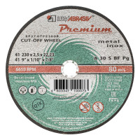 Круг отрезной по металлу и нержавеющей стали, 230 х 2.5 х 22 мм, Премиум &quot;Луга&quot;
