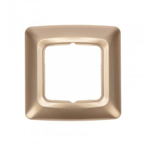 KRANZ DEA Рамка 1 мест. (горизонт.) Золотой Металлик KR-78-0315