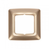 KRANZ DEA Рамка 1 мест. (горизонт.) Золотой Металлик KR-78-0315