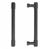 Ручка-рейлинг мебельная 128  AP2307-128 BL матовый черный 2шт (цена за пару) (15, 150) StahlBuro