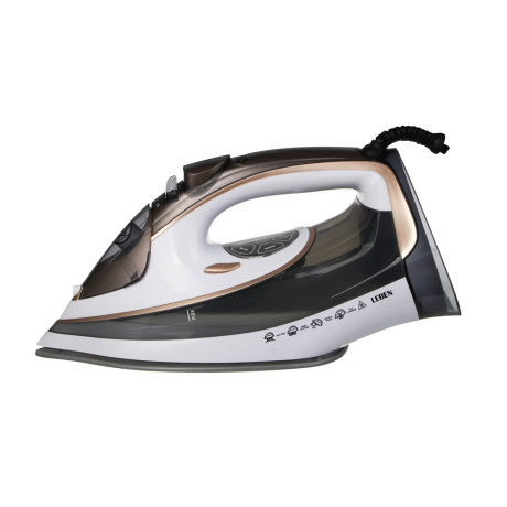 LEBEN Утюг с отпаривателем 3000 Вт, керамика, цифр. дисплей (антинакипь, антикапля, автоотключение)