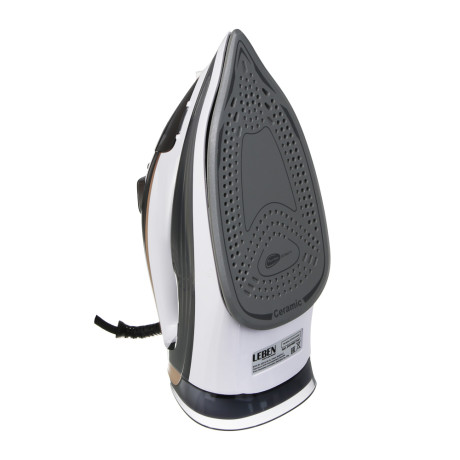 LEBEN Утюг с отпаривателем 3000 Вт, керамика, цифр. дисплей (антинакипь, антикапля, автоотключение)