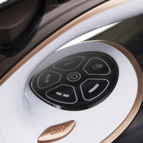 LEBEN Утюг с отпаривателем 3000 Вт, керамика, цифр. дисплей (антинакипь, антикапля, автоотключение)