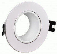 IEK св-к встр. под лампу MR16 GU5.3 4104 круг пласт. белый 90x90x29 LT-UVB0-4104-GU05-1-K01