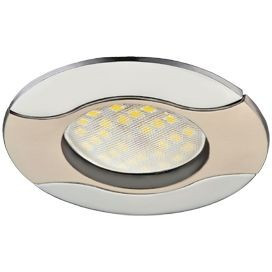 "Ecola HL029 MR16 GU5.3 св-к литой Волна Сатин-Хром/Хром 22x82 FM1604EFS (10!)