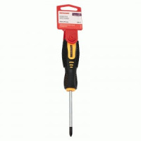 Отвертка крестовая PH 1х75 мм, двухкомпонентная рукоятка REXANT 12-6404