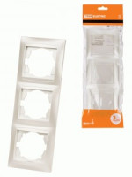 TDM Лама рамка СУ 3 мест. верт. перламутр SQ1815-0834