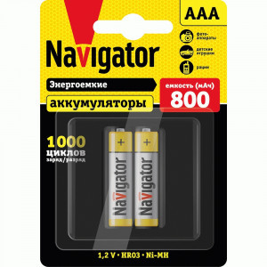 Ак-р Navigator /R03  800mAh Ni-MH BL2 (20!) 94461