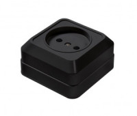 ASD/InHome BOLLETO роз. ОУ 1 мест. 16А черн. (керамика) 7022B