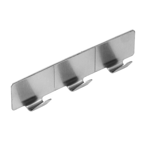 Планка с 3 крючками самоклеящаяся тм VETTA, 2,5х12см, нерж.сталь 430