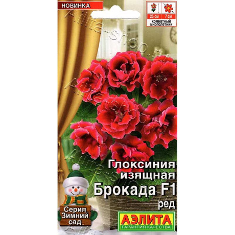 Ком Глоксиния Брокада ред Аэлита Цх10