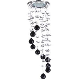 Ecola CR1010 MR16 GU5.3 св-к Круг Стекло Хрустальная нить Прозр. и черн/Хром 84x290 FX16RVECB (10!)