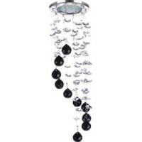 Ecola CR1010 MR16 GU5.3 св-к Круг Стекло Хрустальная нить Прозр. и черн/Хром 84x290 FX16RVECB (10!)