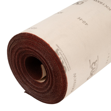 Шкурка на тканевой основе, зернистость № 40, 775 мм х 30 м, "БАЗ"