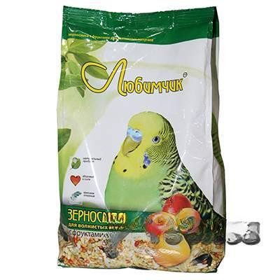 Любимчик Корм (зерносмесь) для волнистых попугаев 500 г с фруктами Природные витамины 0122 х18