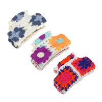 ЮНИLOOK Краб для волос, 8,5см, полиэстер, пластик, 3 дизайна