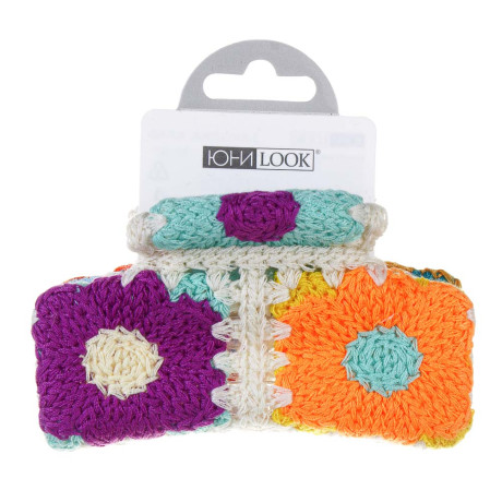 ЮНИLOOK Краб для волос, 8,5см, полиэстер, пластик, 3 дизайна