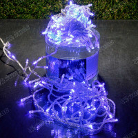 Гирлянда LED L-5-7 200 ламп прозрачный провод соединение синий