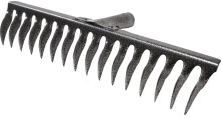 Грабли витые с клёпаной тулейкой (РЕЛЬСОВАЯ СТАЛЬ), 12 зубьев