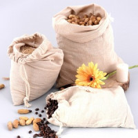 Мешок д/хранения многоразовый 25*30см льняной (кратность 3!!!) 4-12 Мультидом