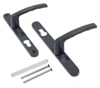 Комплект ручек ЛДМ АГН-85.25.67-75 RAL7016 антрацит с пруж. м/о 85 "под пальчики"(12,3)