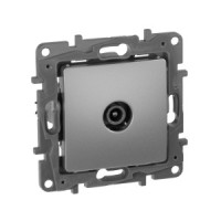 IEK ETIKA Plus мех. роз. TV СУ 1 мест. алюминий (проходная, RG6, 15dB) 672463