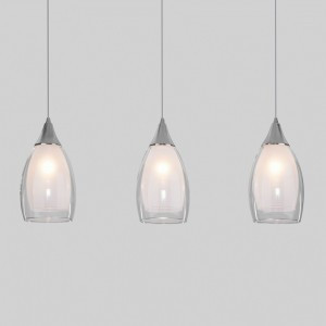 Eurosvet св-к подвесной E14 3x15W 600х0х1200 металл прозрач/бел/хр Cosmic 50285/3 a056839