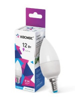 Космос свеча  E14 12W (1070lm) 6500K 6K матов. 110x37 IC драйвер LkecLED12wCNE1465