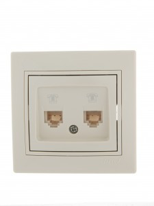 Lezard Мира роз. телеф. СУ 2 мест. крем. (RJ11) (корпус PC) 701-0303-138